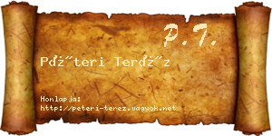 Péteri Teréz névjegykártya