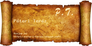 Péteri Teréz névjegykártya