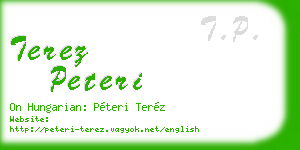 terez peteri business card