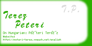 terez peteri business card